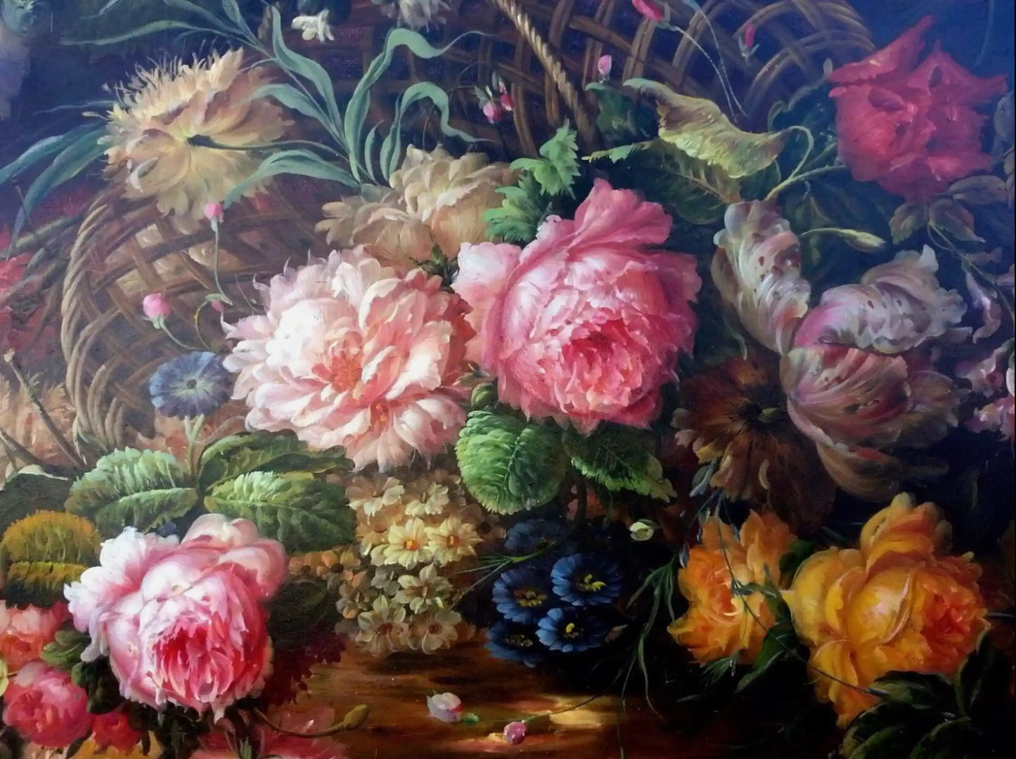 Still Life Flowers Master Quality 48x72" Stunning Hand Painted Oil on Canvas (shipped to USA only)