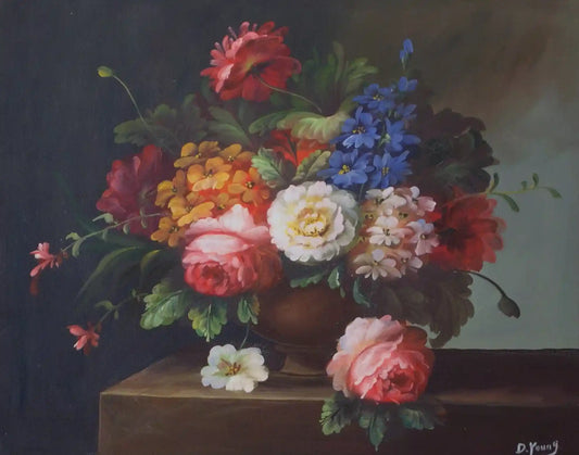 art-nature-morte-fleurs-vase-peinture-huile-toile