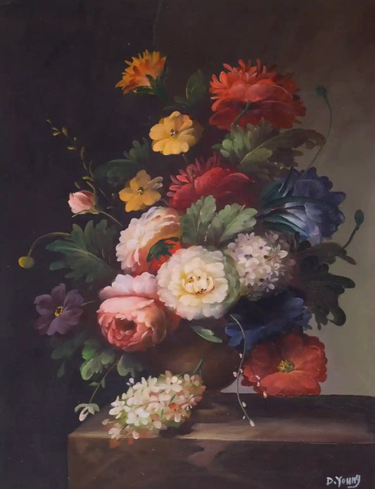 art-nature-morte-bouquet-fleurs-vase-peinture-huile-toile