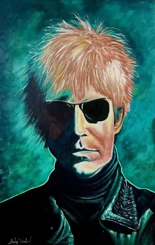 art-portrait-Andy Warhol-Superbe-peinture-huile-toile