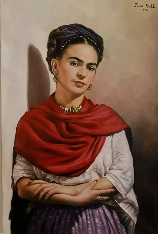 art-moderne-portrait-Frida-Khalo-belle-peinture-huile-toile