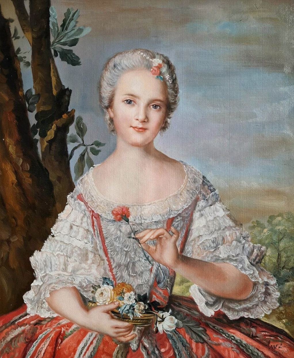 art-portrait-perosonne-royale-femme-dame- Louise de France-peinture-huile-toile