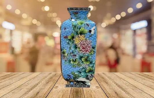 vase-émaillé-céramique-chinoise-bleu-oiseaux