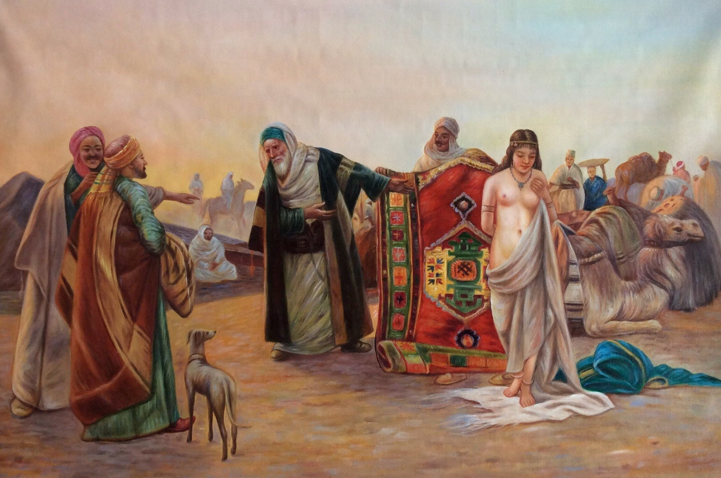 Arabic orientalist painting oil on canvas